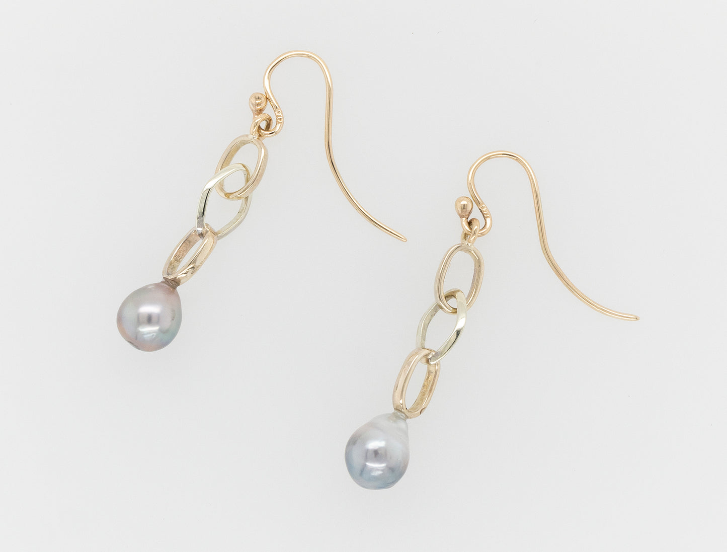 Abrolhos Island Two-toned Drop Pearl Earrings