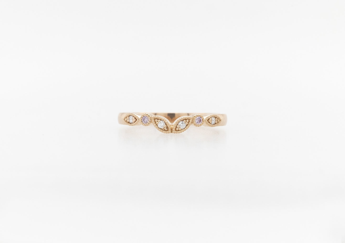 Pink & White Diamond Eternity Ring 18RG