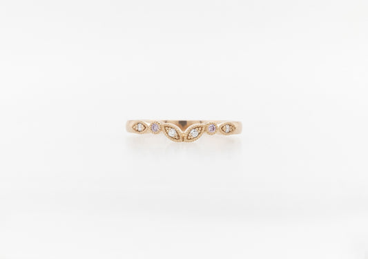 Pink & White Diamond Eternity Ring 18RG