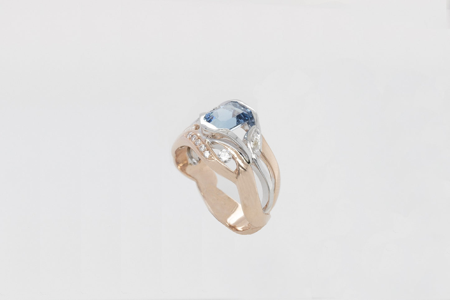 Aquamarine & Diamond Dress Ring 9RW