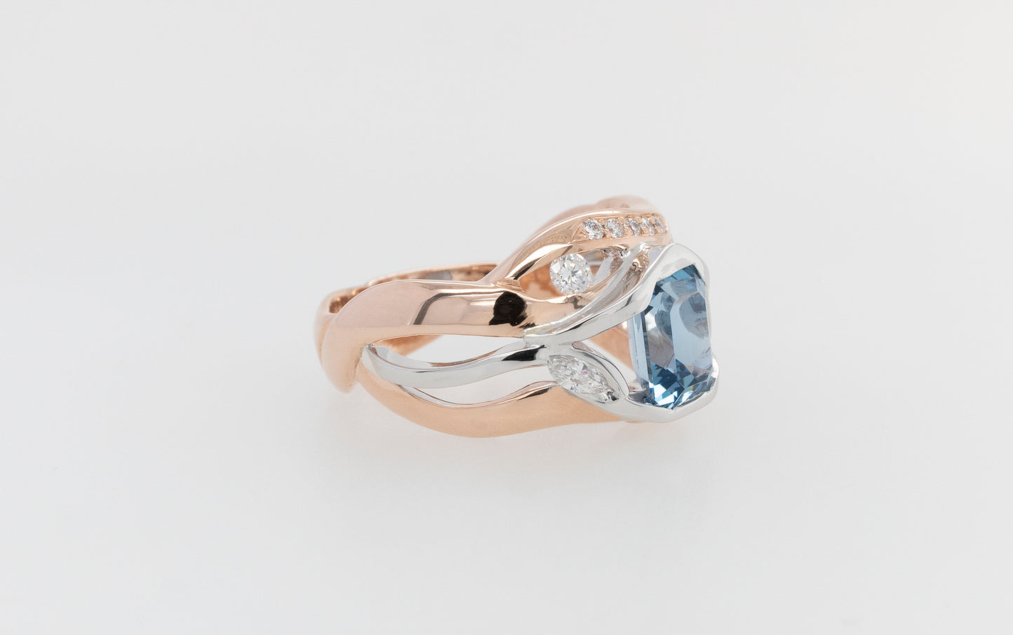 Aquamarine & Diamond Dress Ring 9RW
