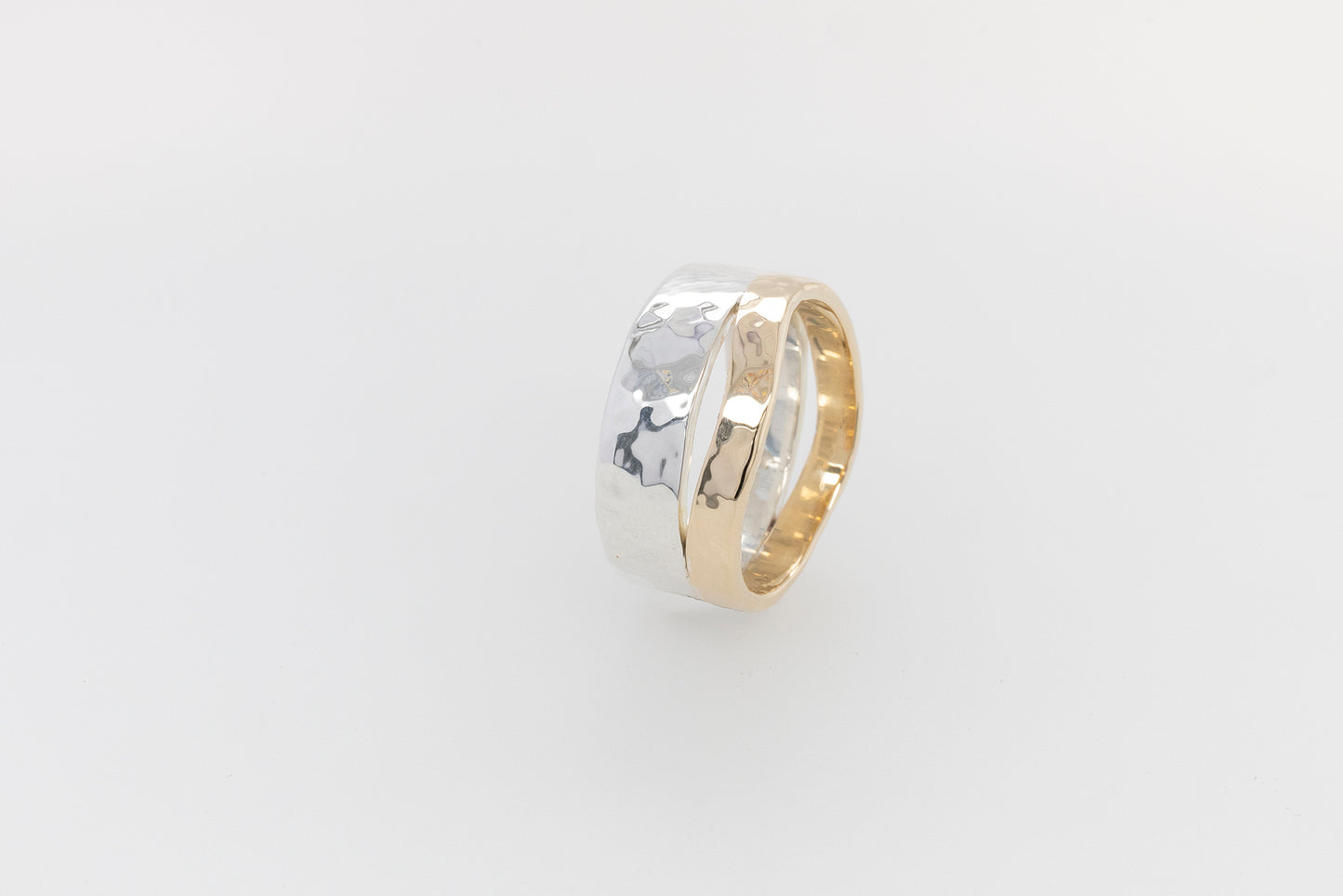 Beaten Two-Tone Gent's Ring