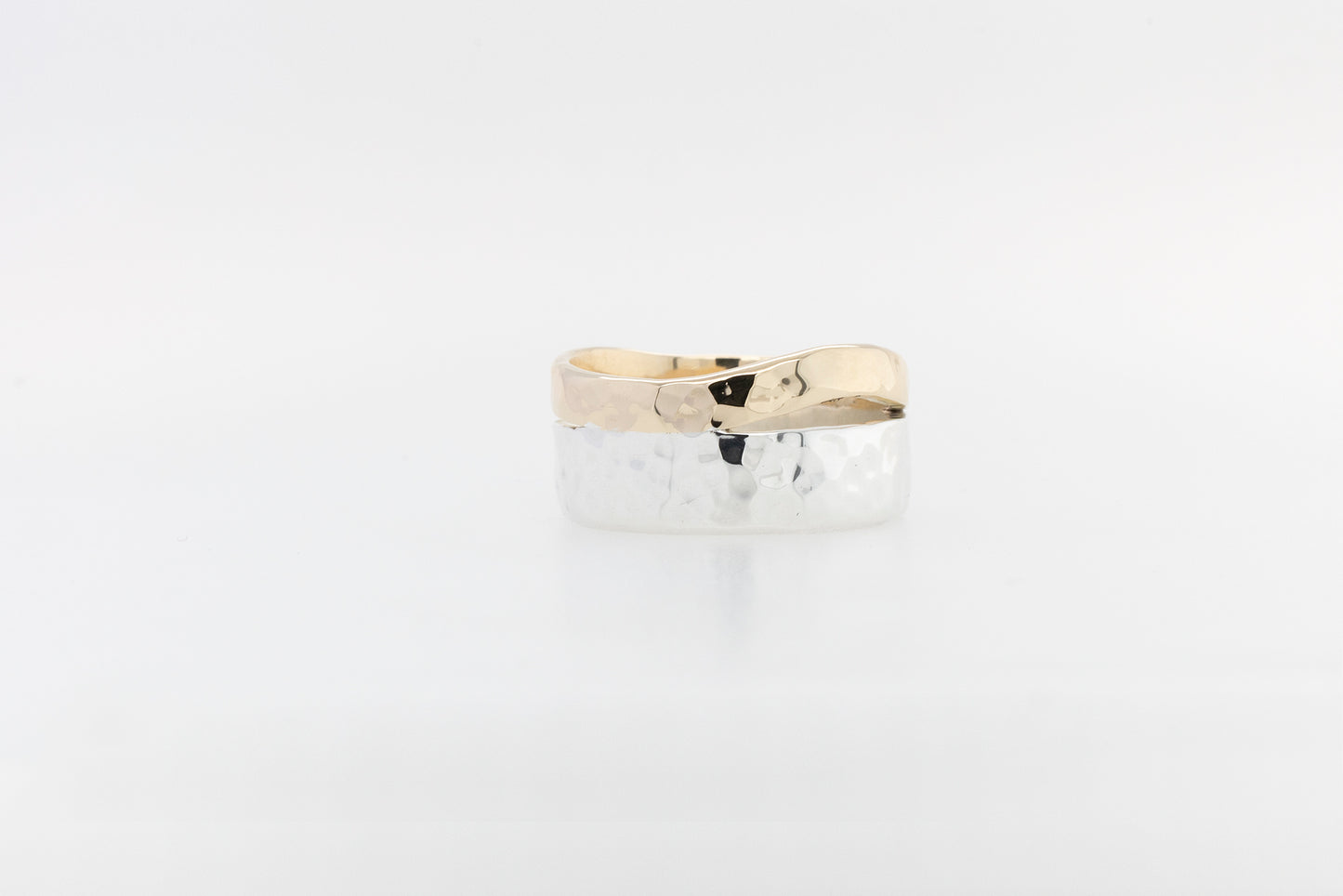 Beaten Two-Tone Gent's Ring
