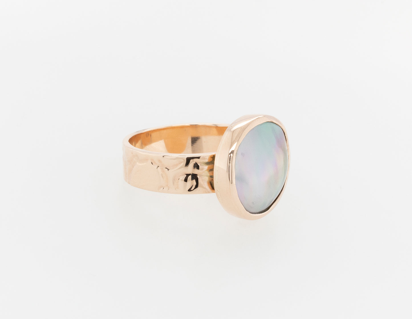 Embossed Mabe Ring