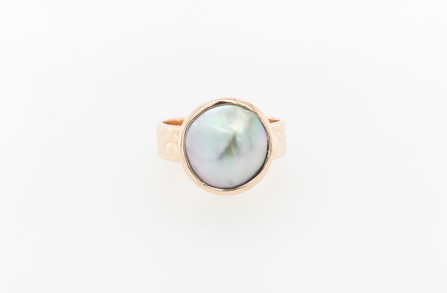 Embossed Mabe Ring