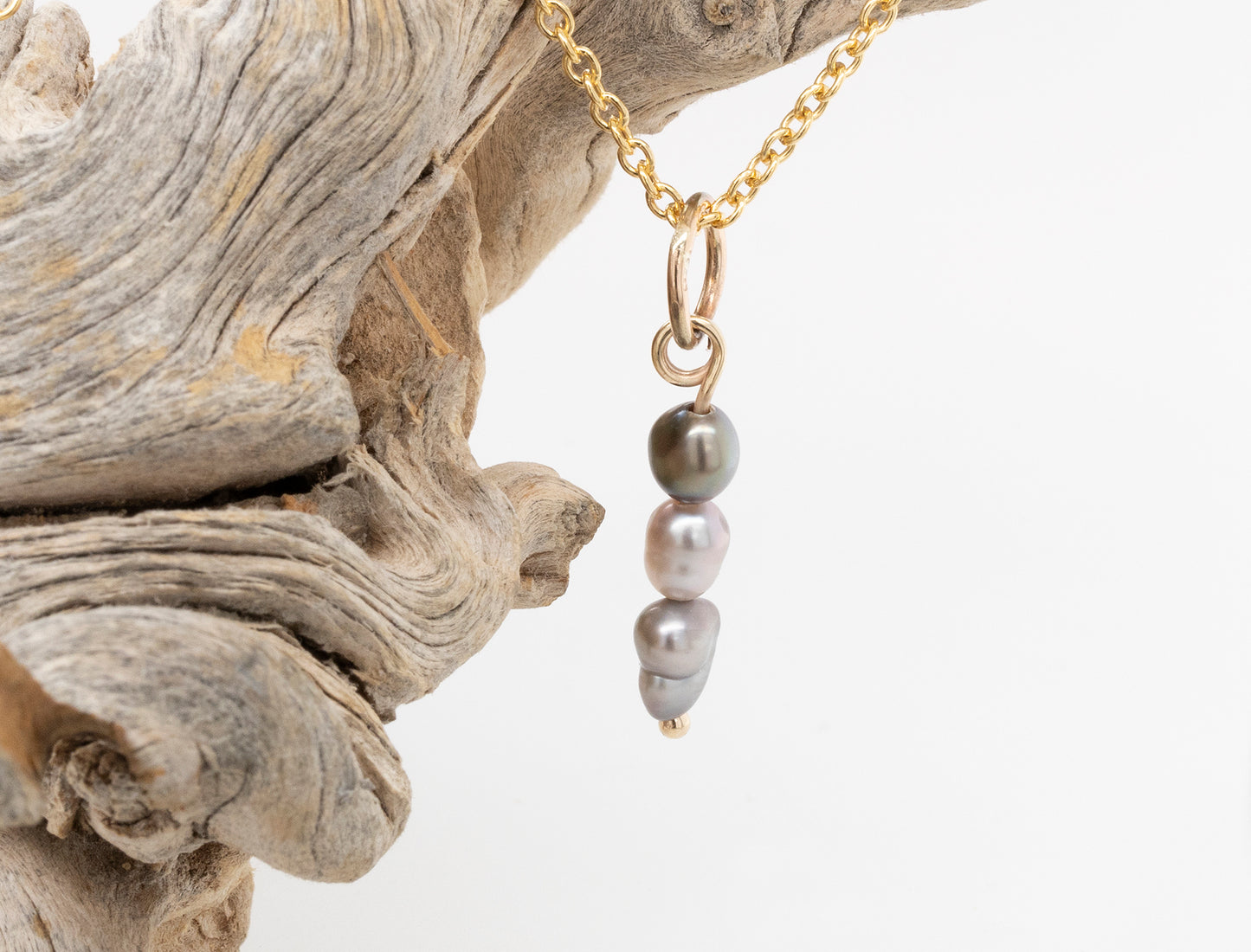 Triple Keshi Pendant
