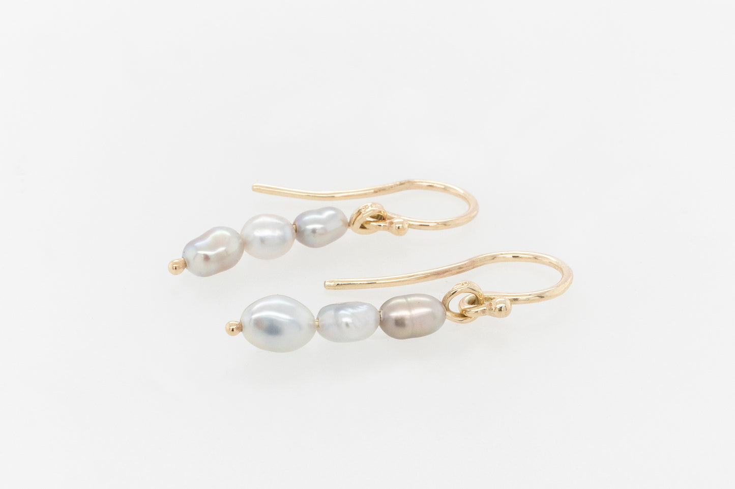 Triple Keshi Earrings