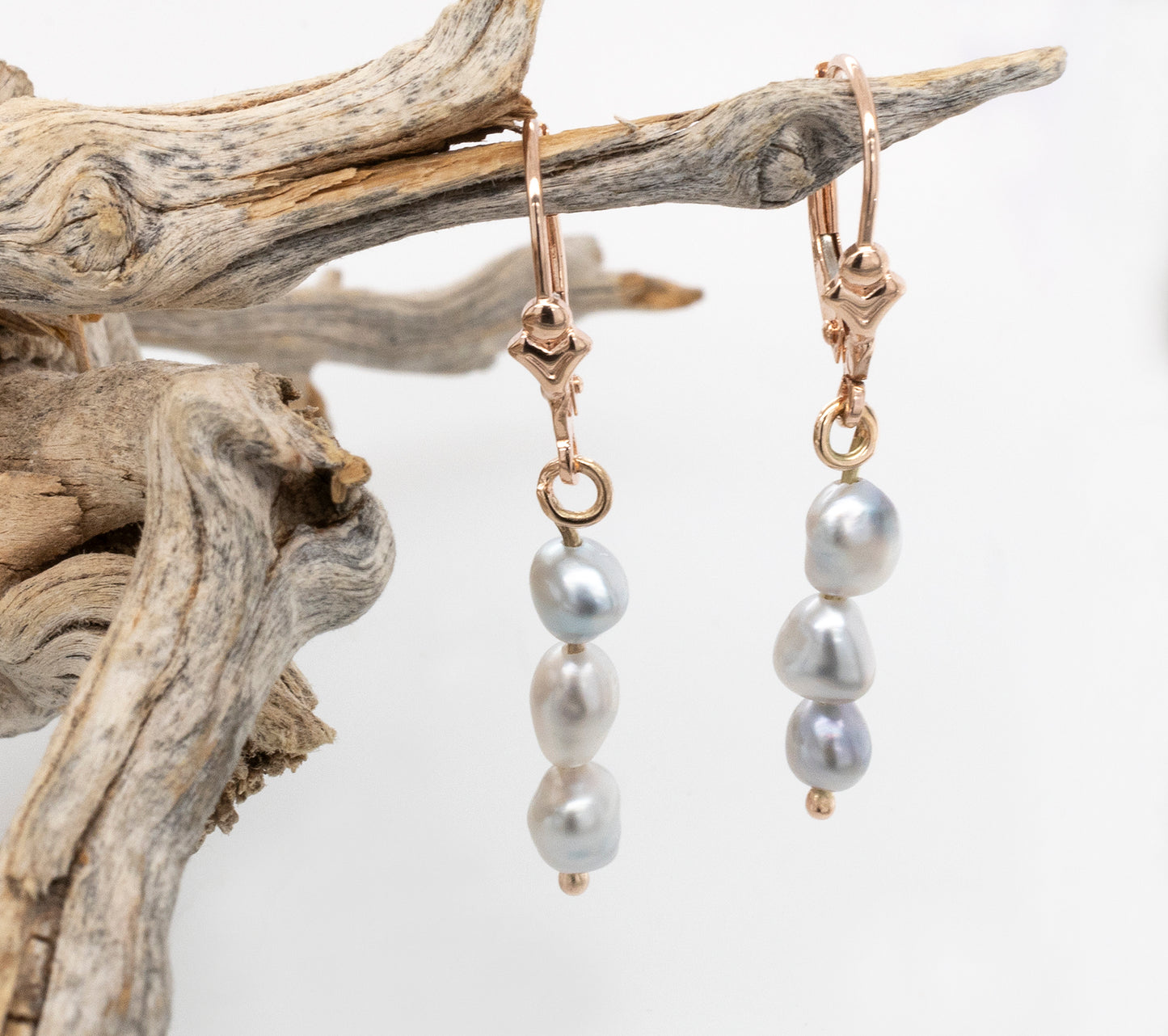 Triple Keshi Earrings 2