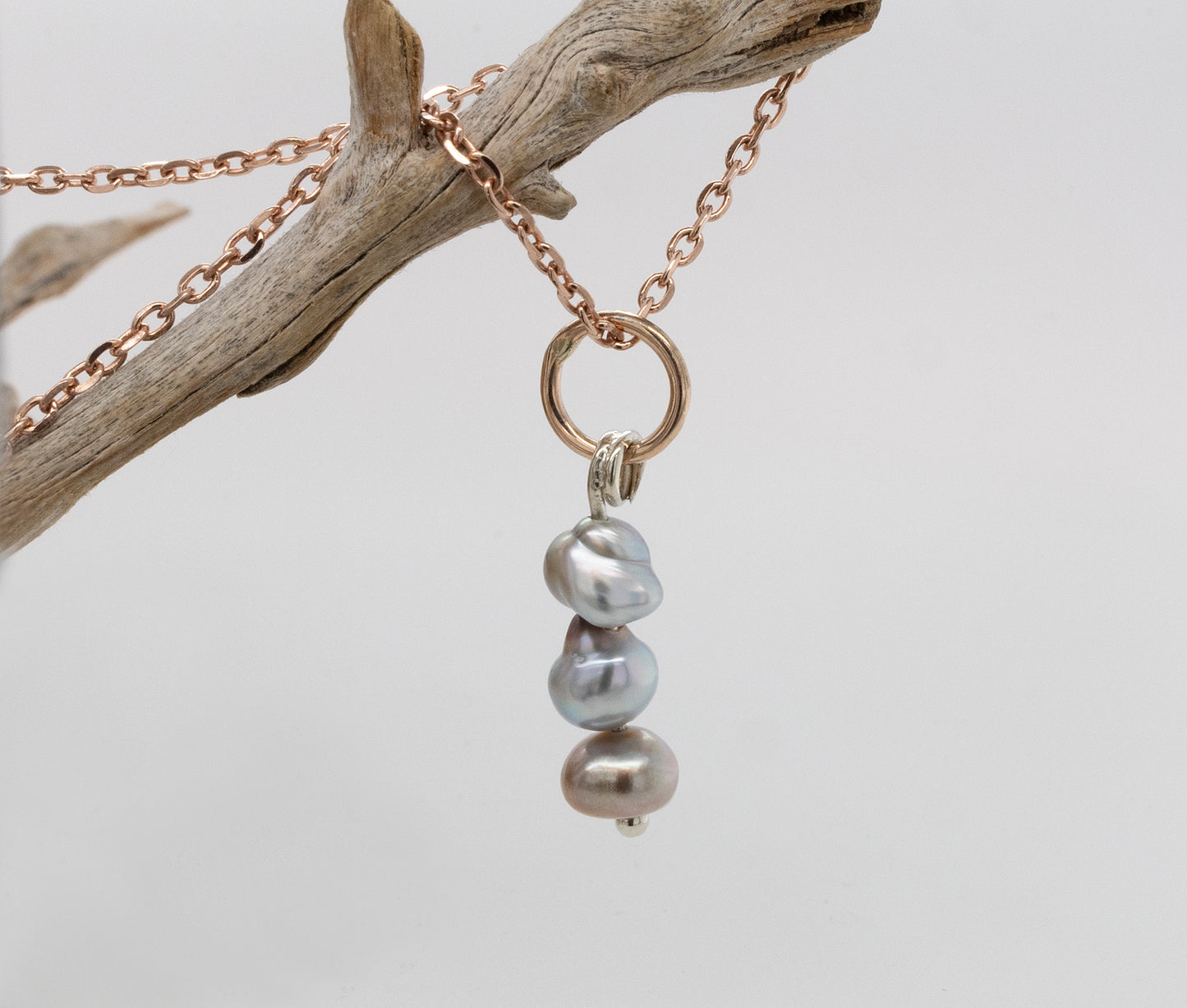 Triple Keshi Pendant 3