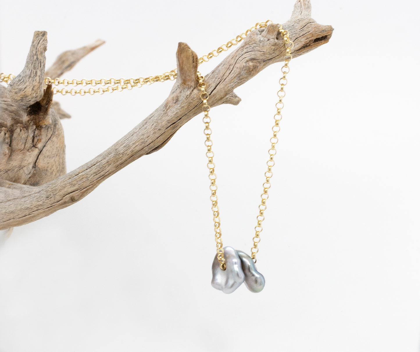 Double Abrolhos Keshi Slider Pendant