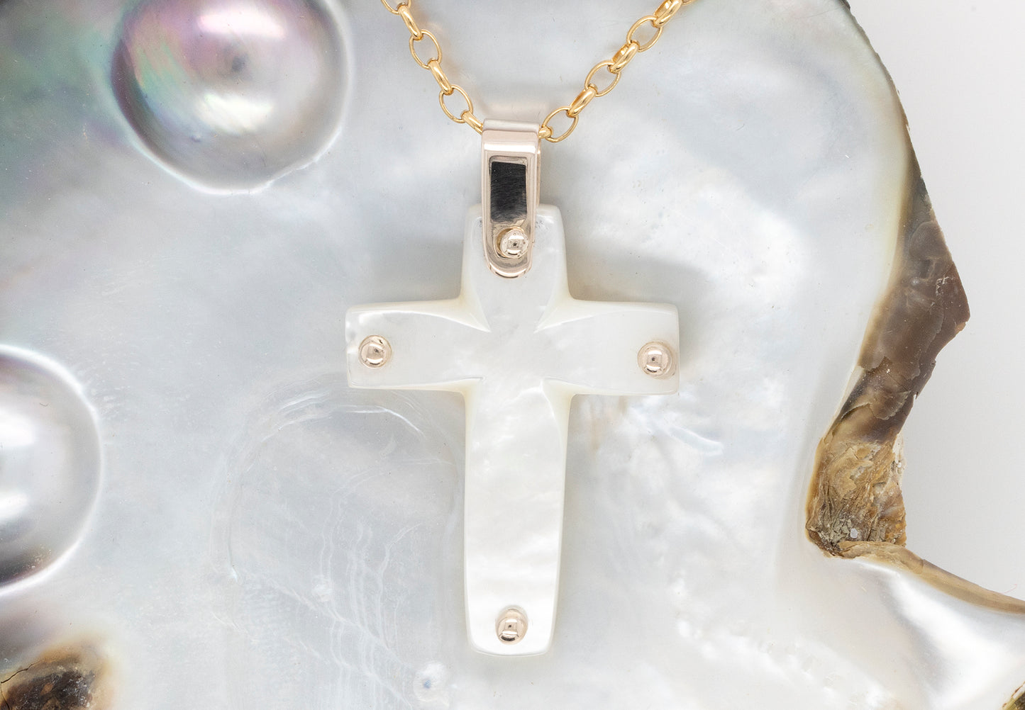 Cross Mother of Pearl Large