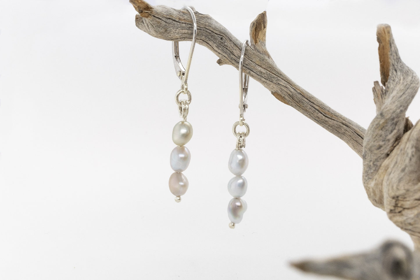 Triple Keshi Earrings