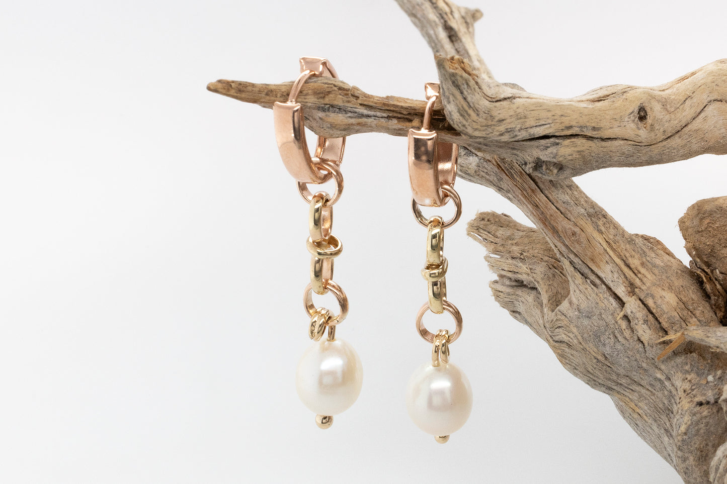 Pearl Chain Huggies