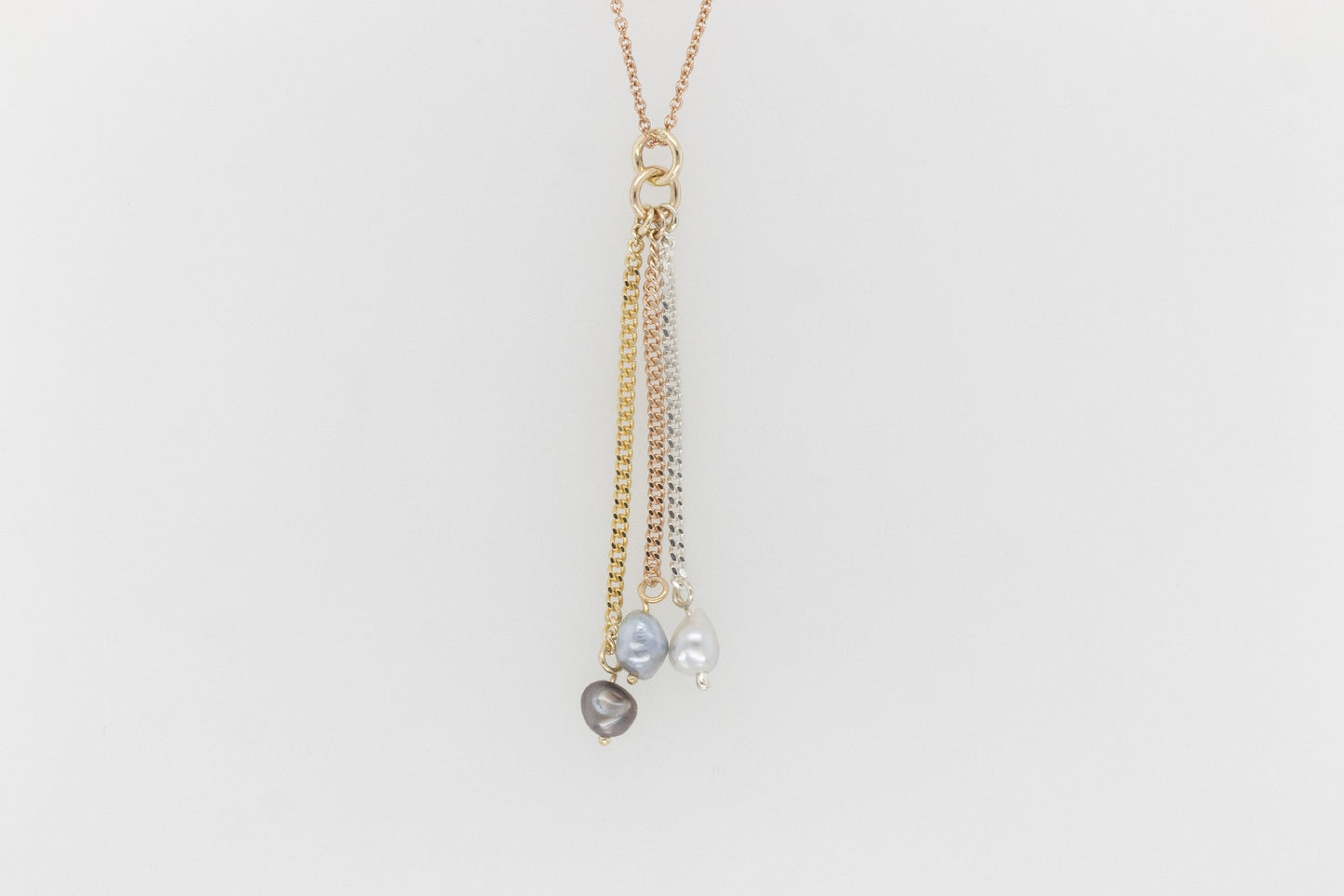 Triple Keshi Chain Pendant