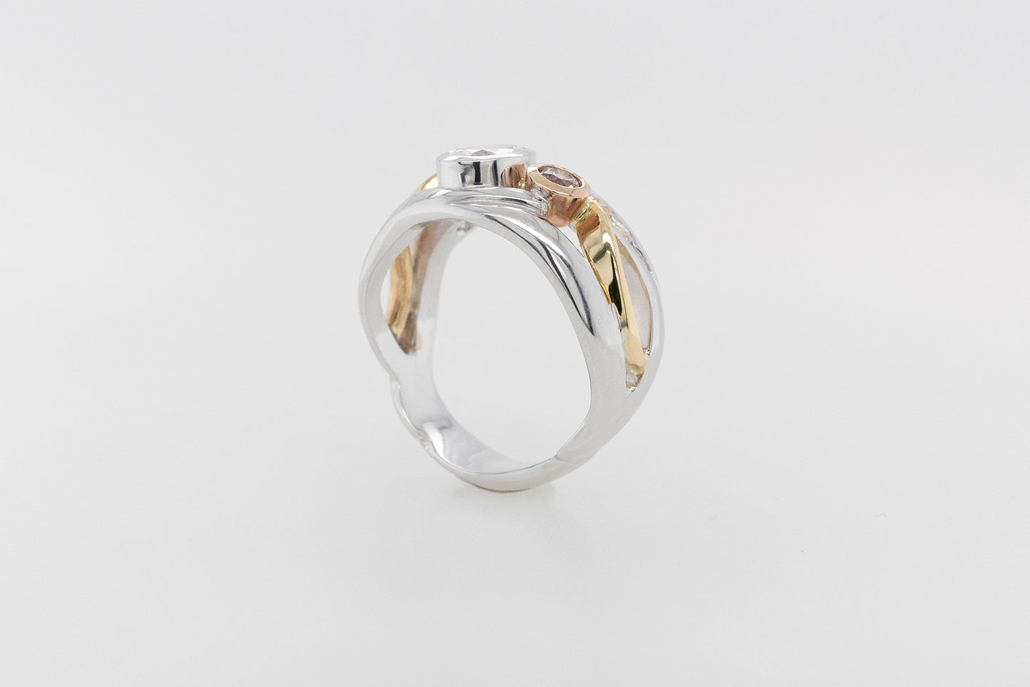 Pear, Champagne and Yellow Diamond Ring