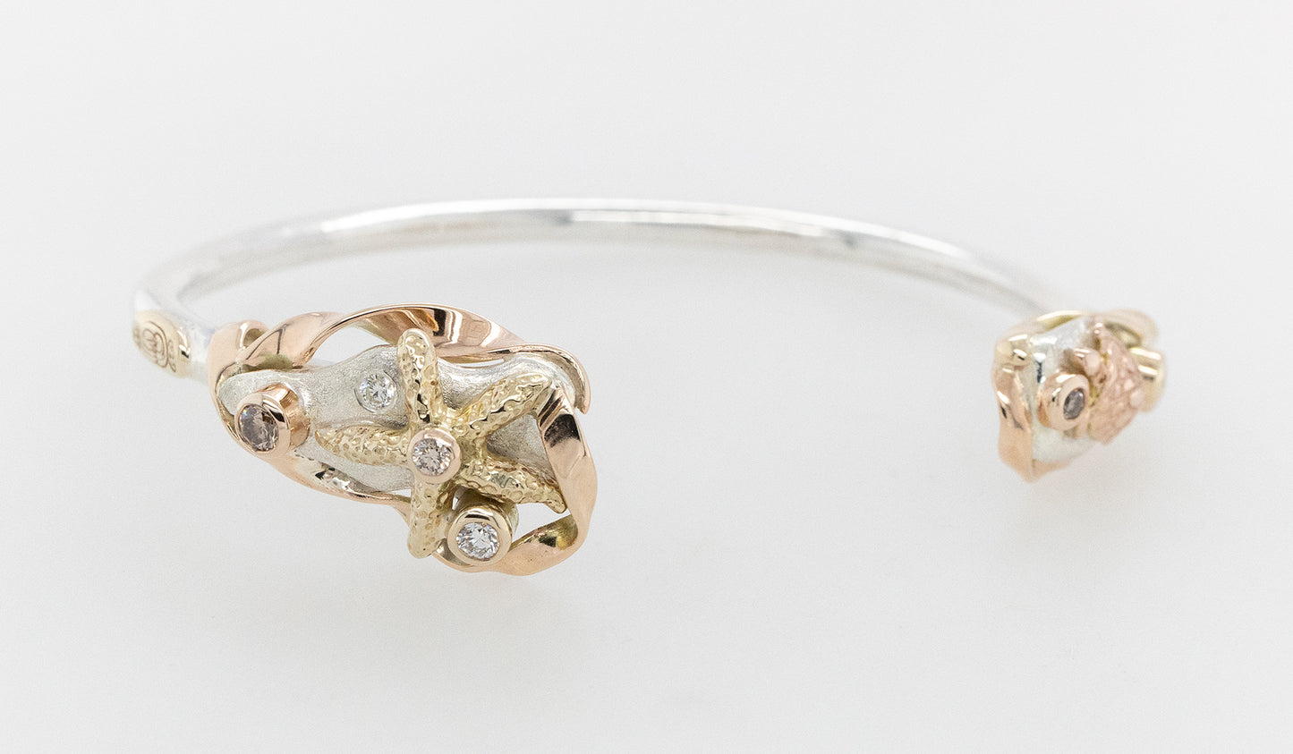 Sea Life Cuff With Diamonds