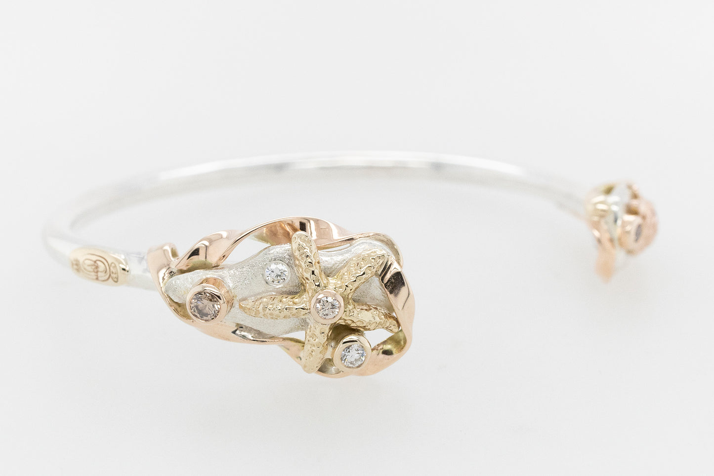 Sea Life Cuff With Diamonds