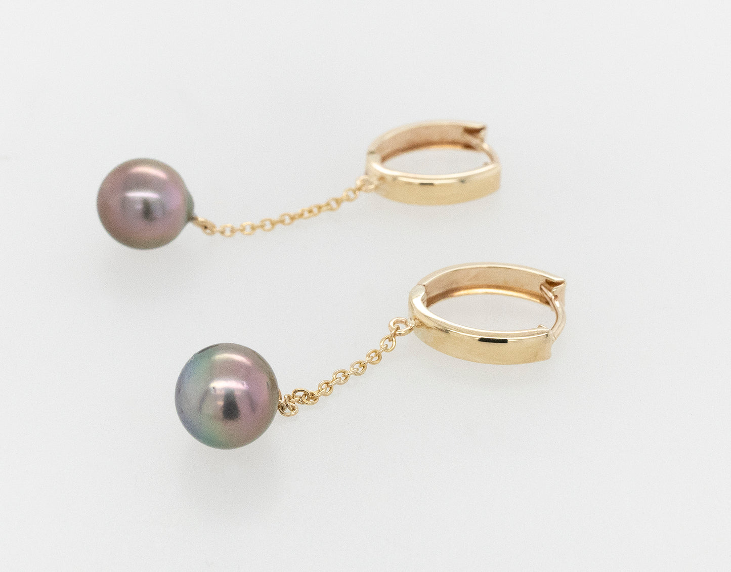 Pearl Chain Huggies