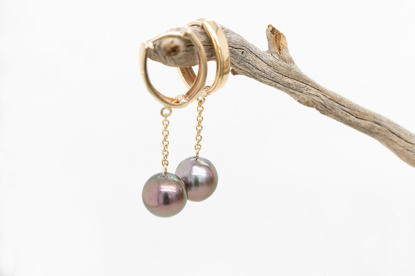 Pearl Chain Huggies 2