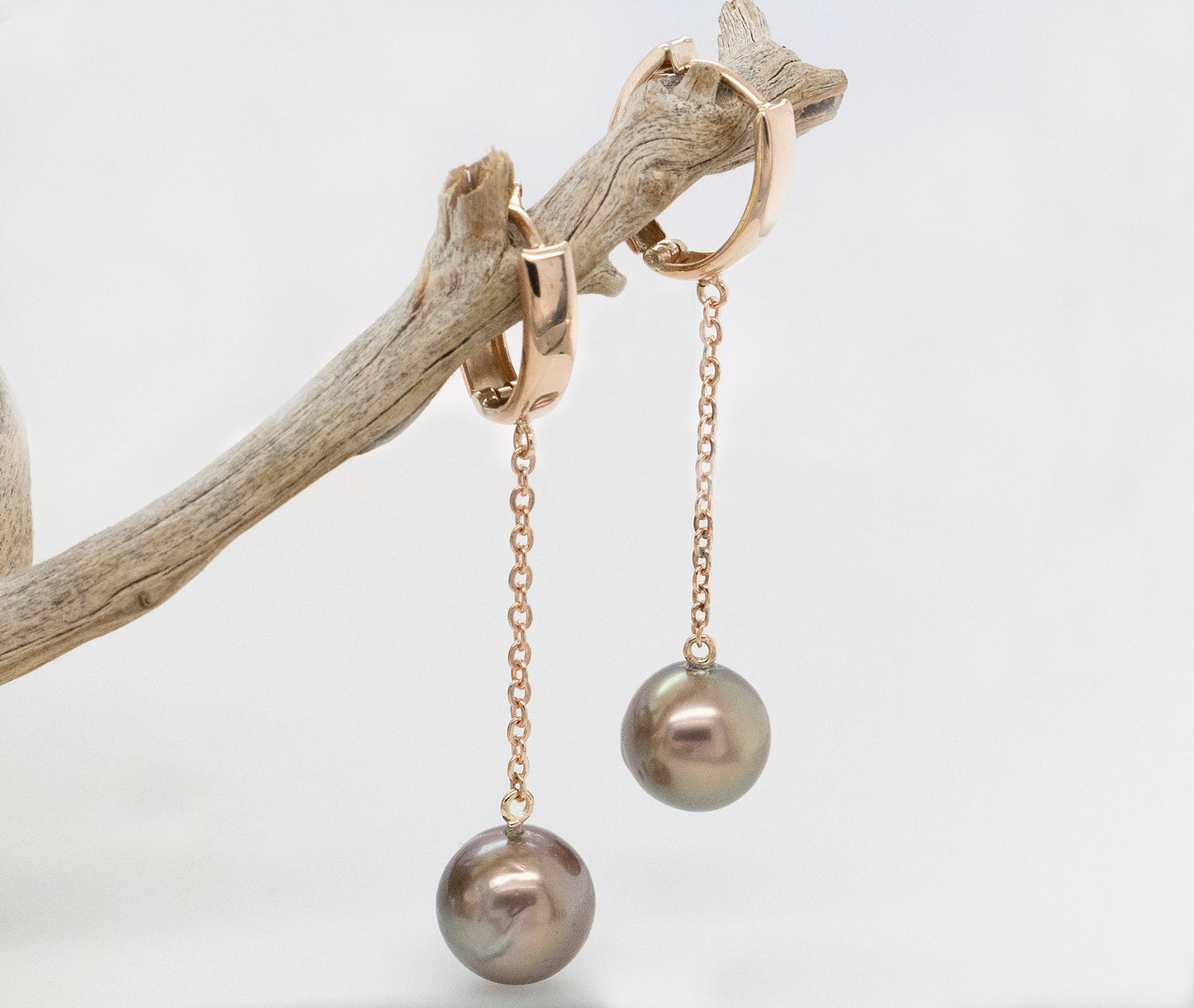 Pearl Chain Huggies 2