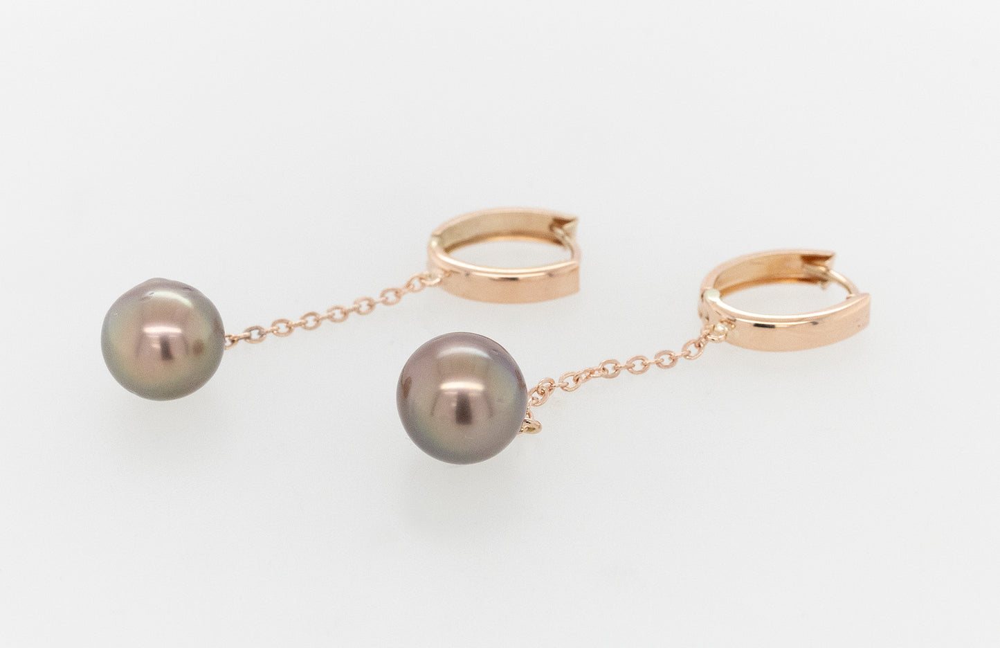 Pearl Chain Huggies 2