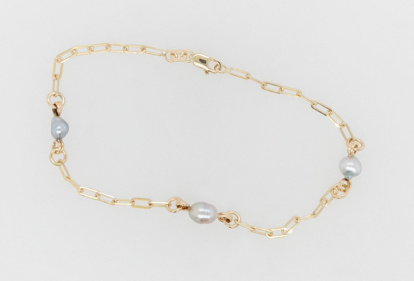 Keshi Paperclip Bracelet