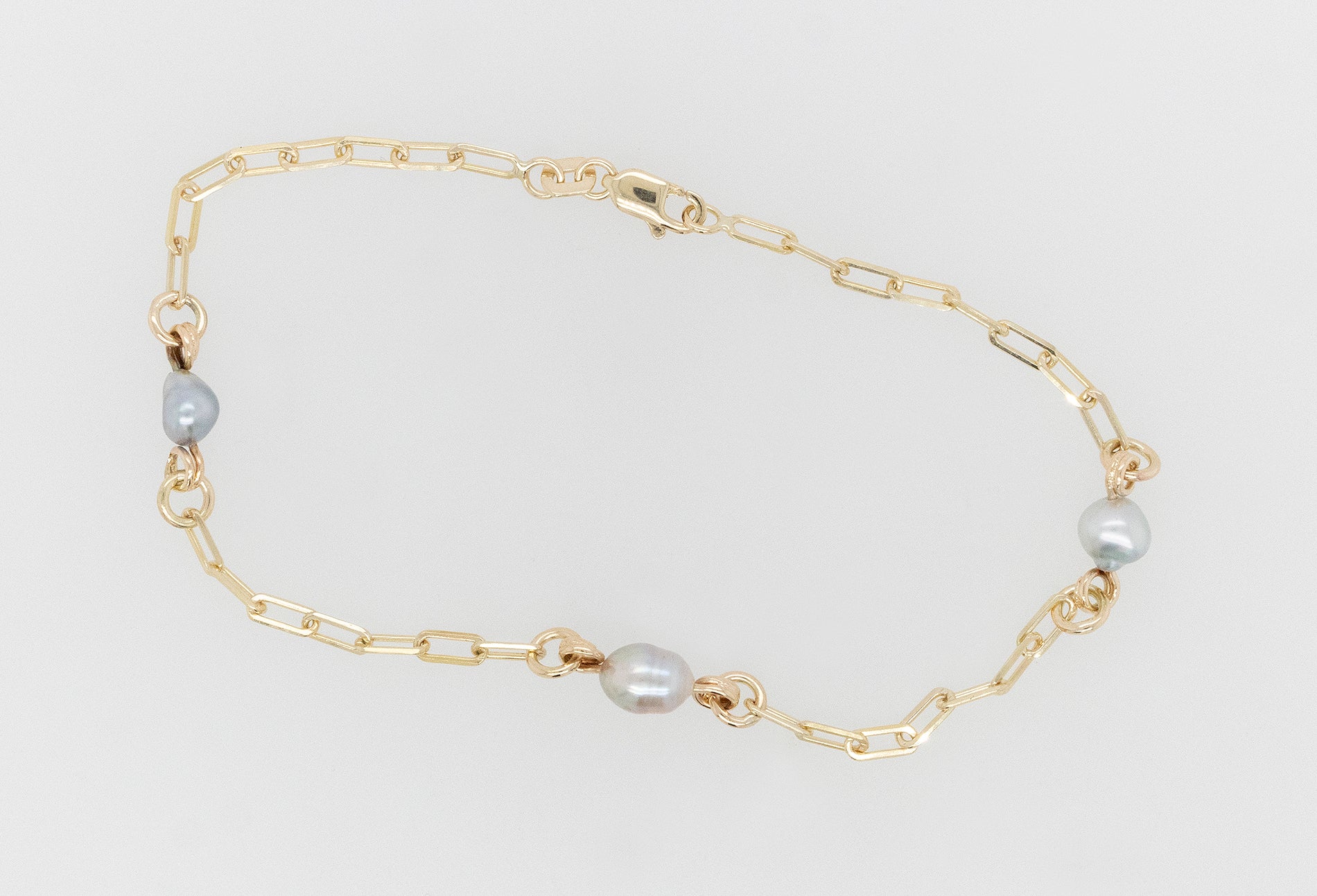 Keshi Paperclip Bracelet