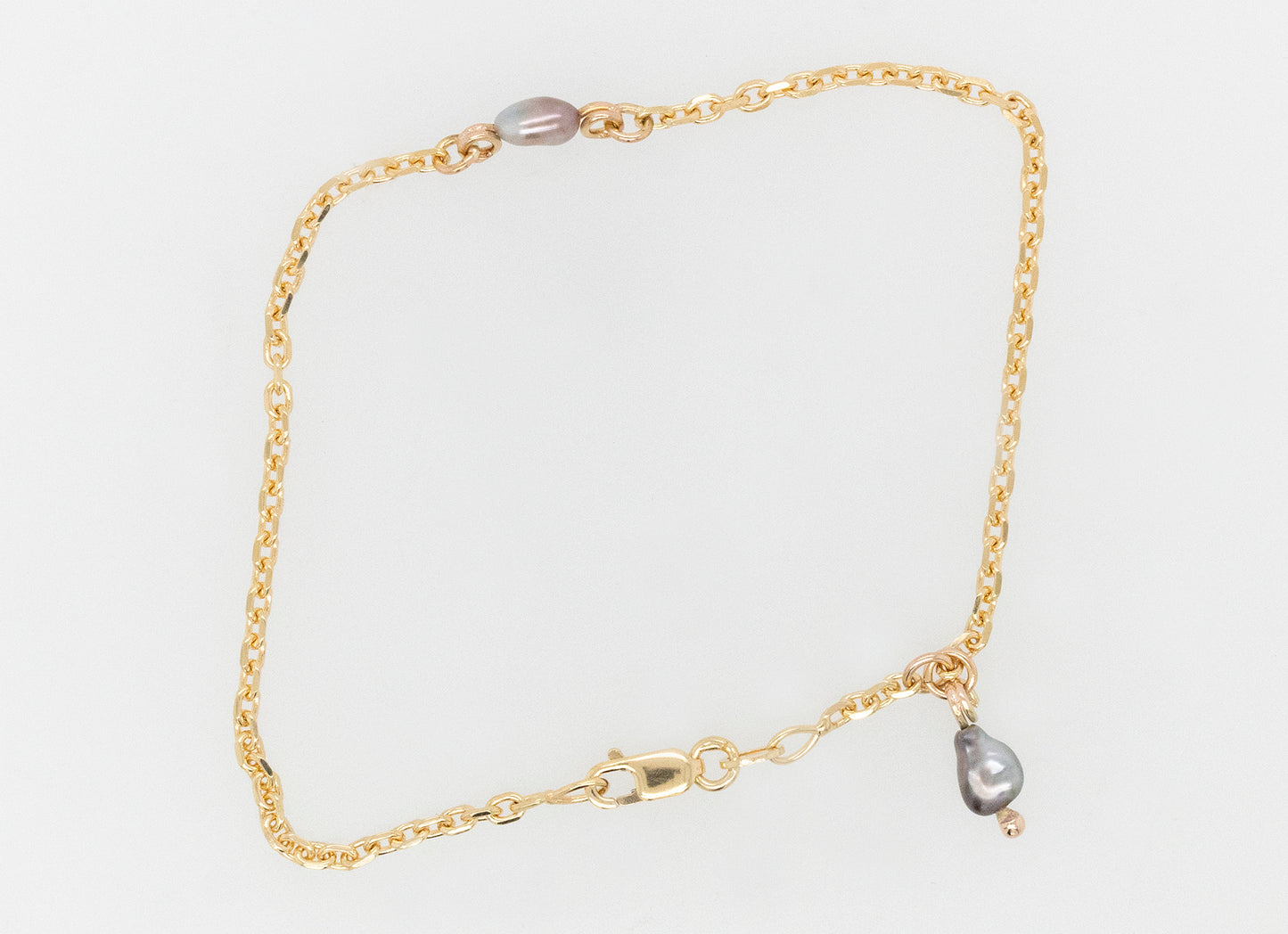 Keshi Bracelet with keshi charm