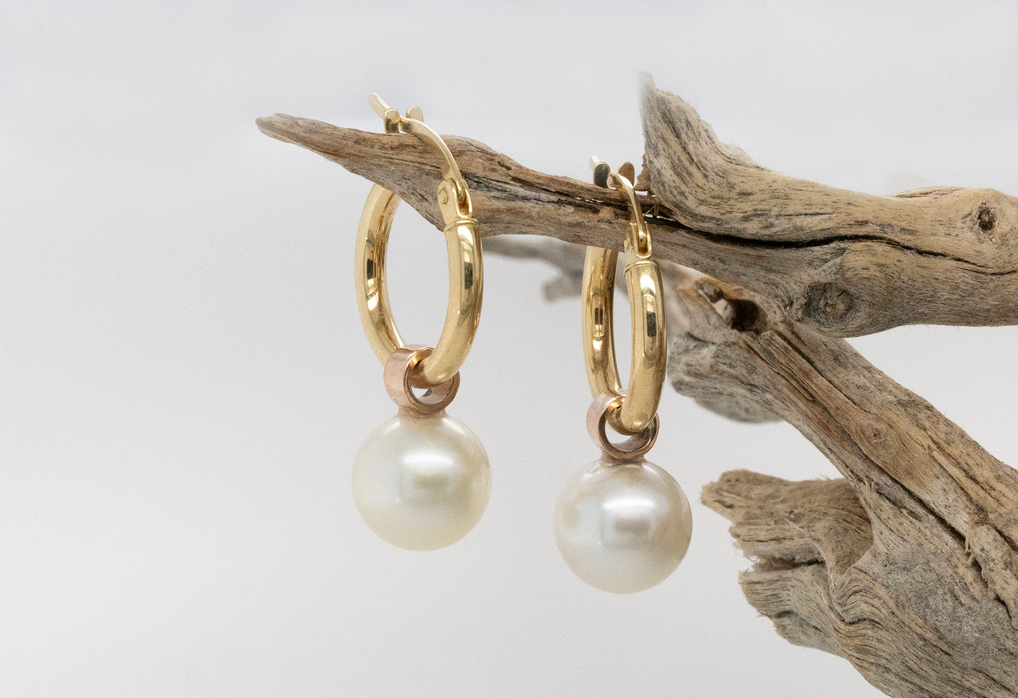 Akoya Pearl Hoop Earrings