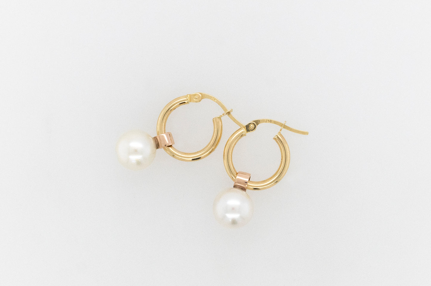 Akoya Pearl Hoop Earrings