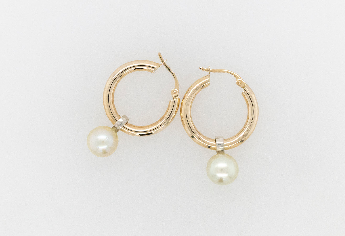 Akoya Pearl Hoop Earrings