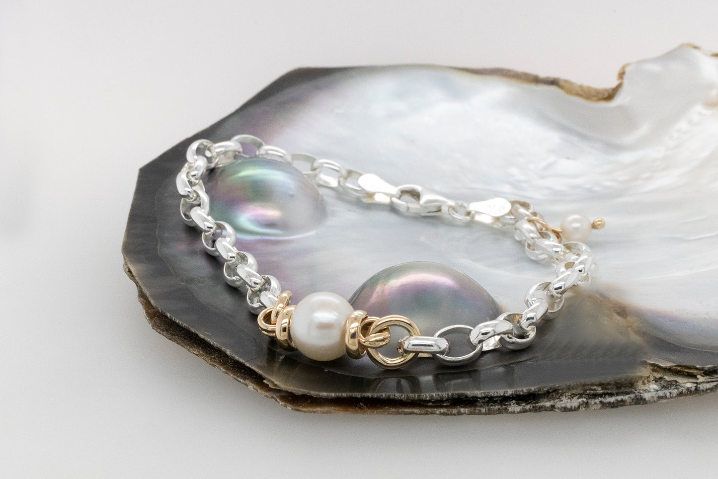 Akoya Pearl Bracelet with mini Akoya Charm
