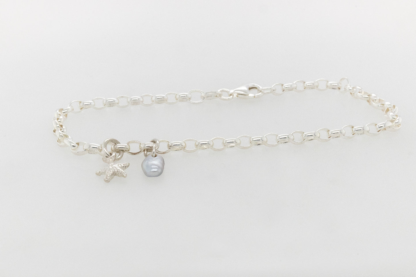 Keshi pearl Bracelet with Starfish Charm