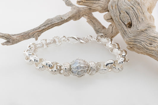 French Knitted Pearl Chunky Bracelet