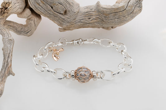 French Knitted Pearl and Baby Seal Braclelet