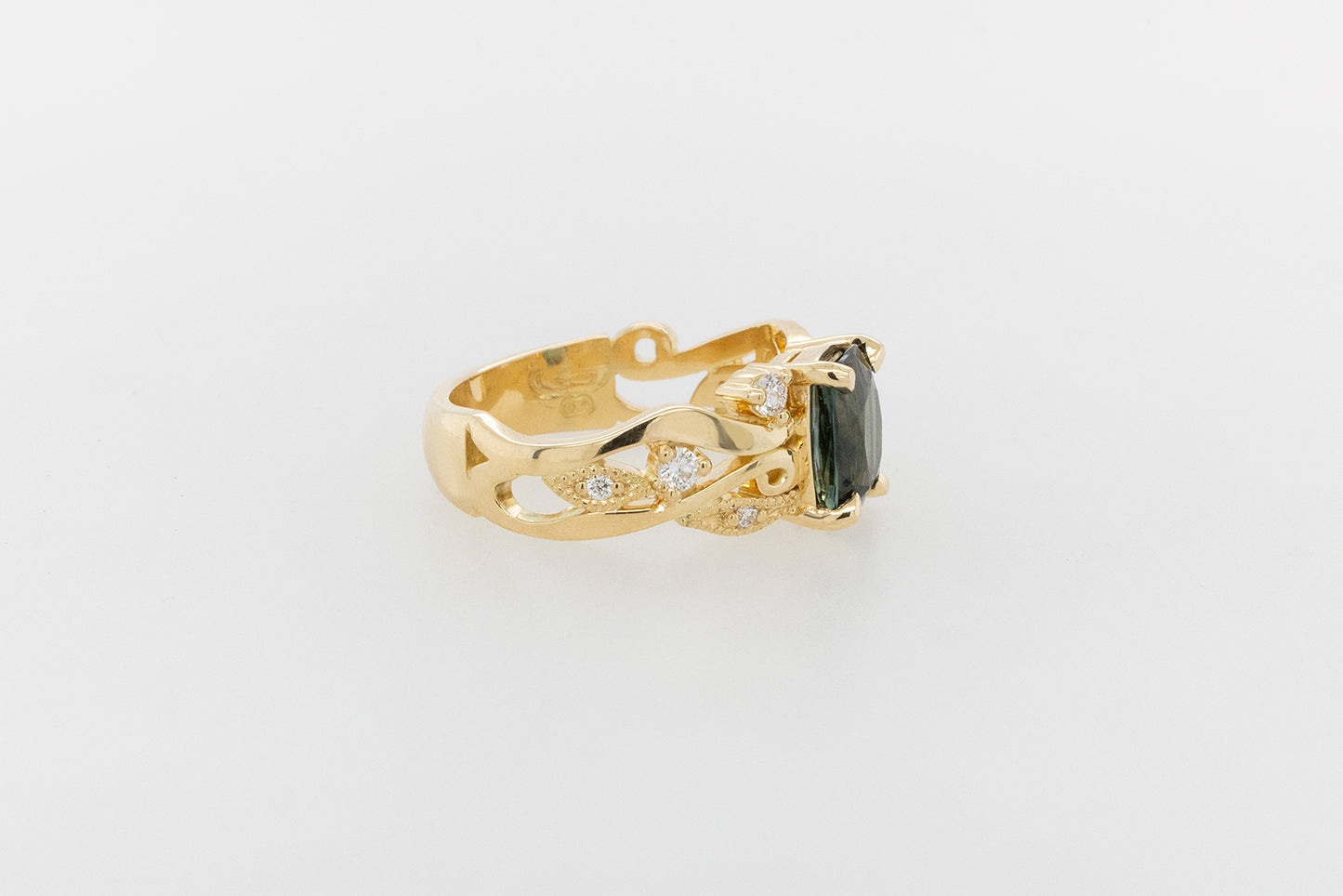 Sapphire & Diamond Vine Ring