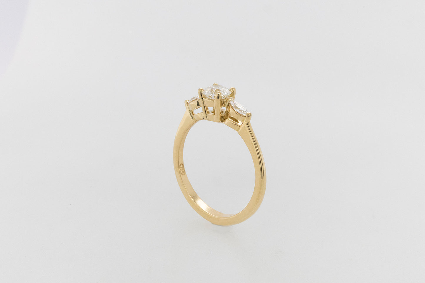 Engagement Ring 0.40ct Round and Marquise Trilogy