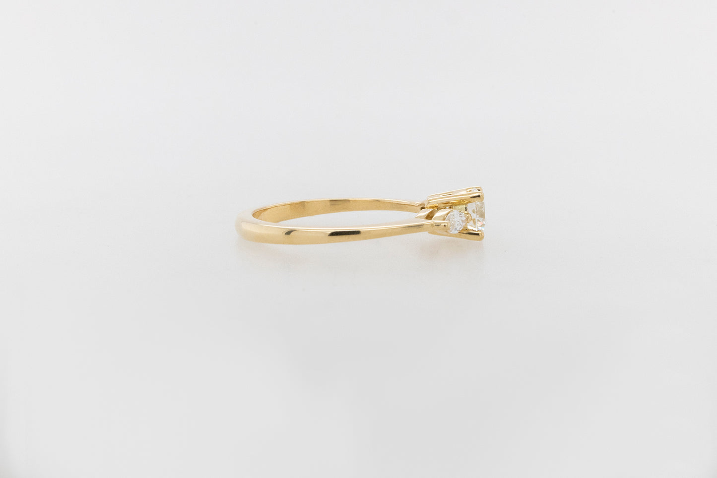 Engagement Ring 0.40ct Round and Marquise Trilogy