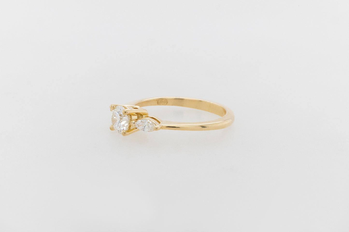 Engagement Ring 0.40ct Round and Marquise Trilogy