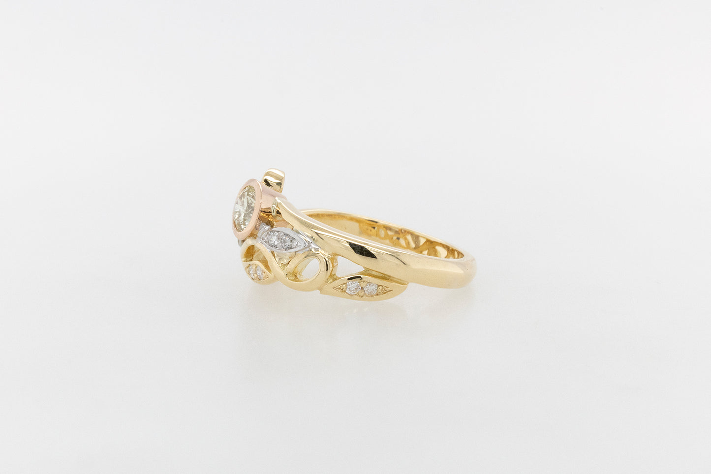 Fancy Yellow Diamond Vine Ring