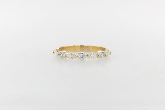 Marquise and Round Diamond Eternity Ring