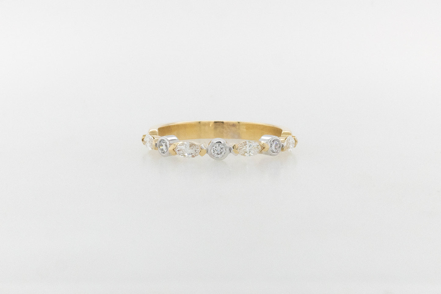 Marquise and Round Diamond Eternity Ring