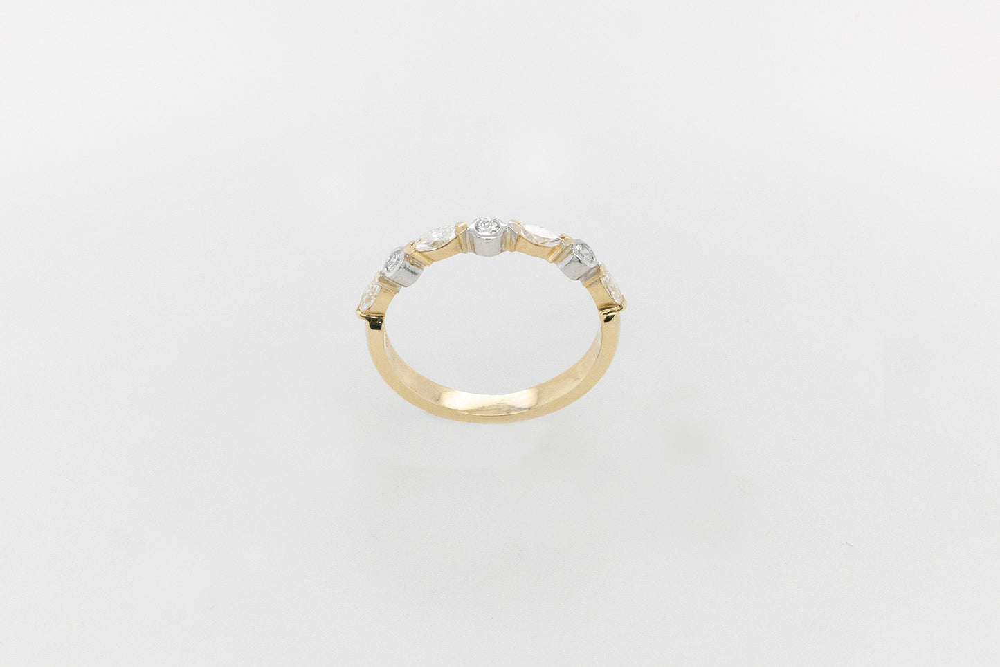 Marquise and Round Diamond Eternity Ring