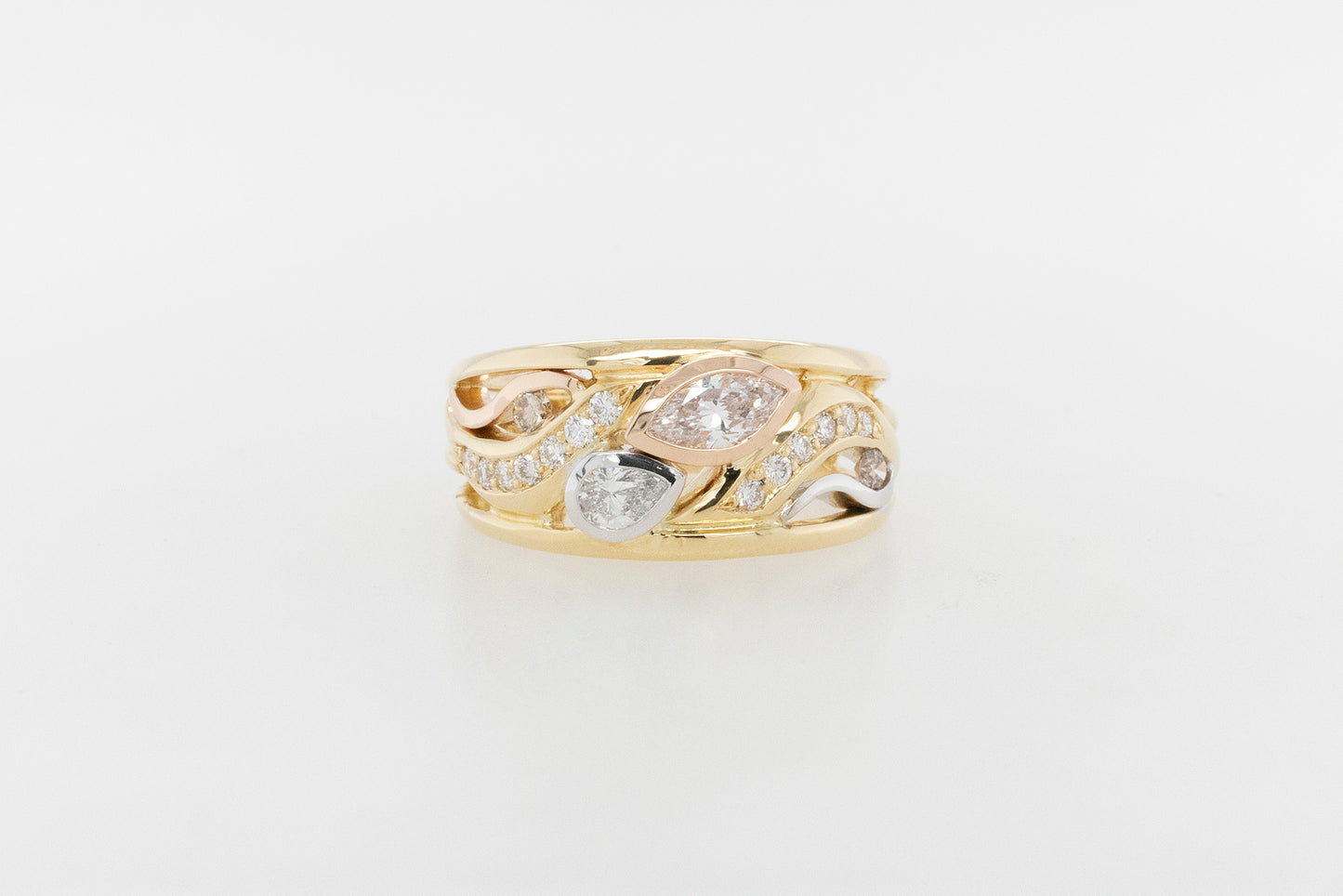 Marquise and Pear Diamond Dress Ring