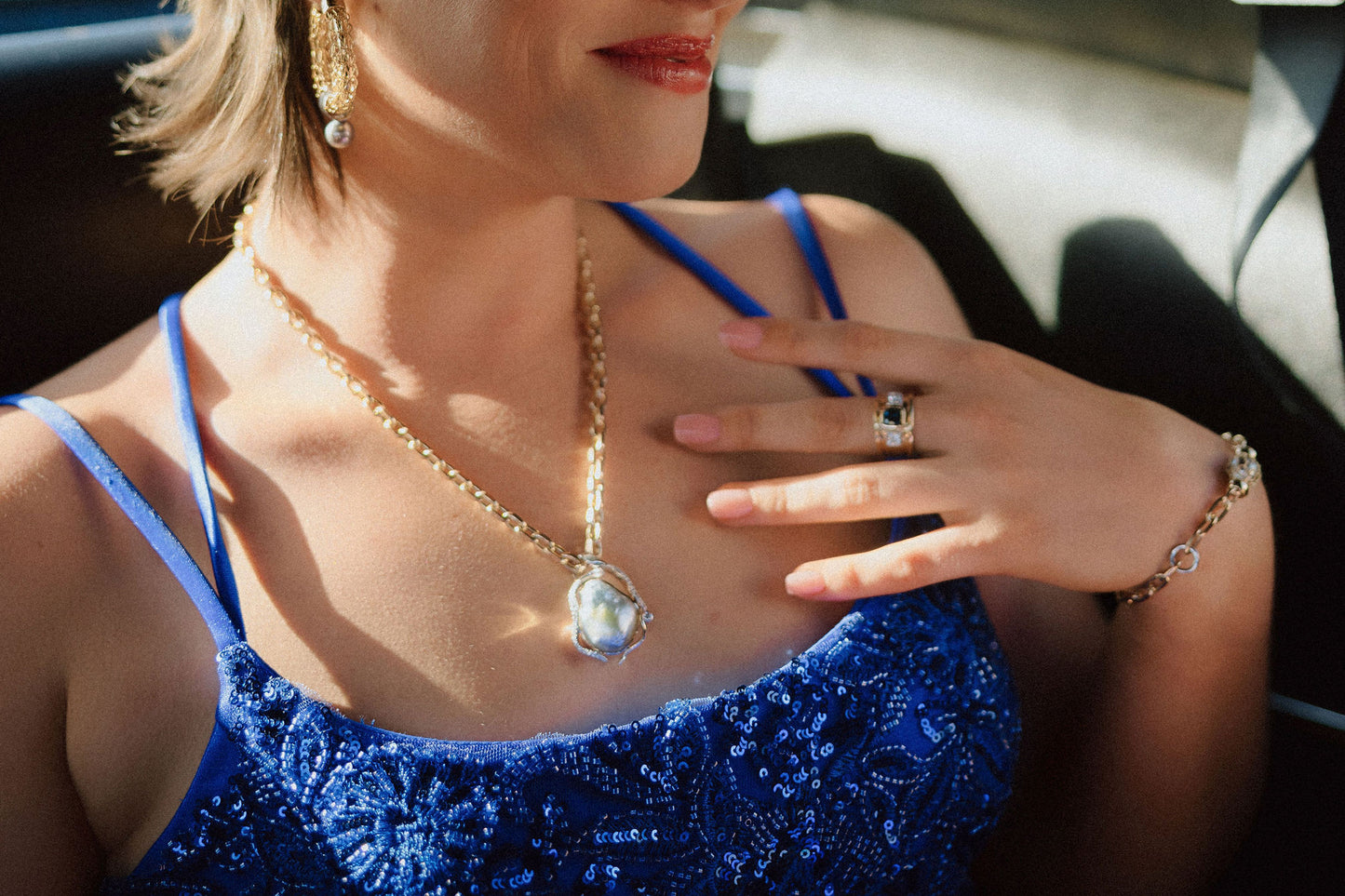 Baroque Pearl & Diamond Pendant