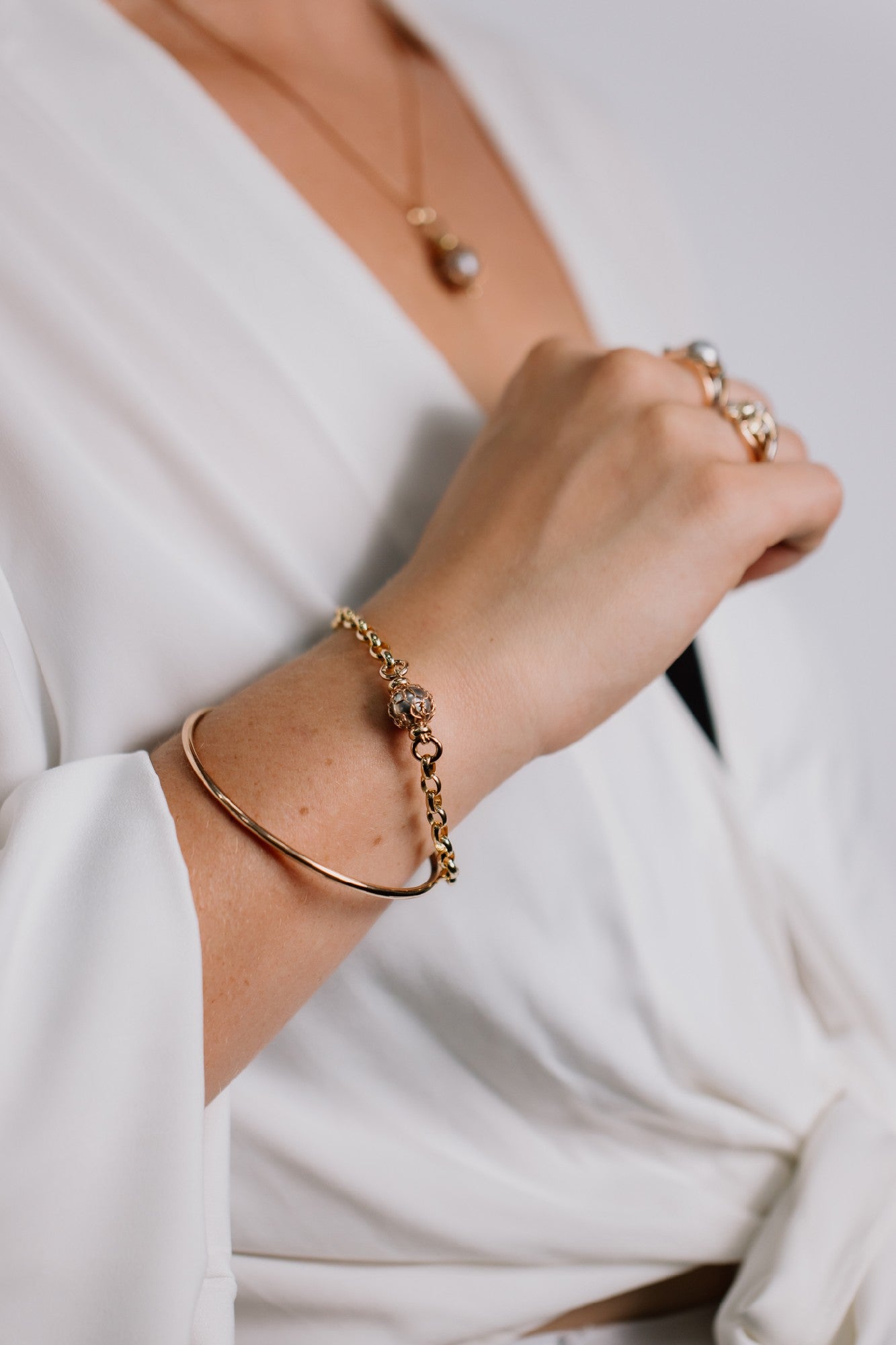 French Knitted Abrolhos Island Pearl Bracelet