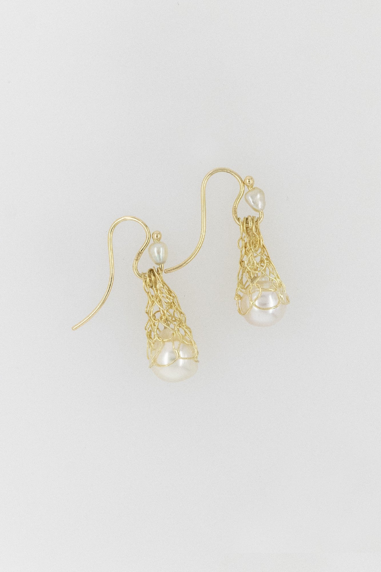 French Knitted Abrolhos Island Pearl Earrings