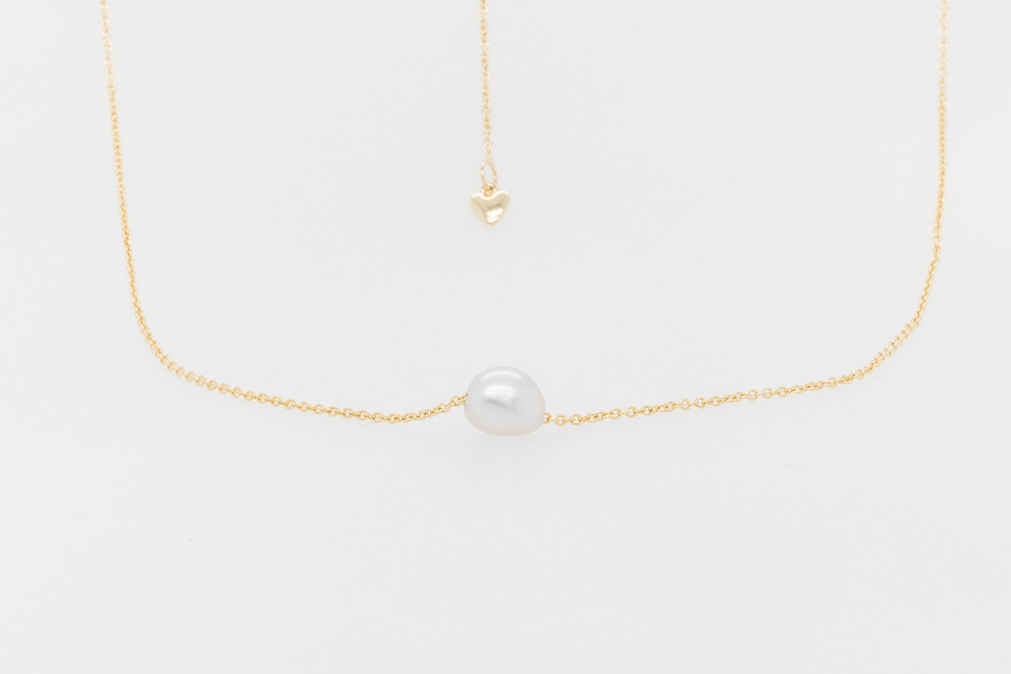 Akoya Pearl Slider Necklace Adjustable Chain 46cm