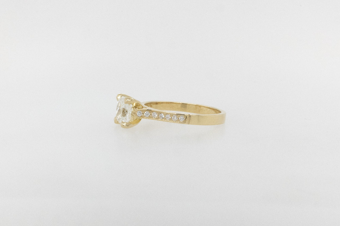 Cushion Cut Argyle Diamond Park-Lane Engagement Ring
