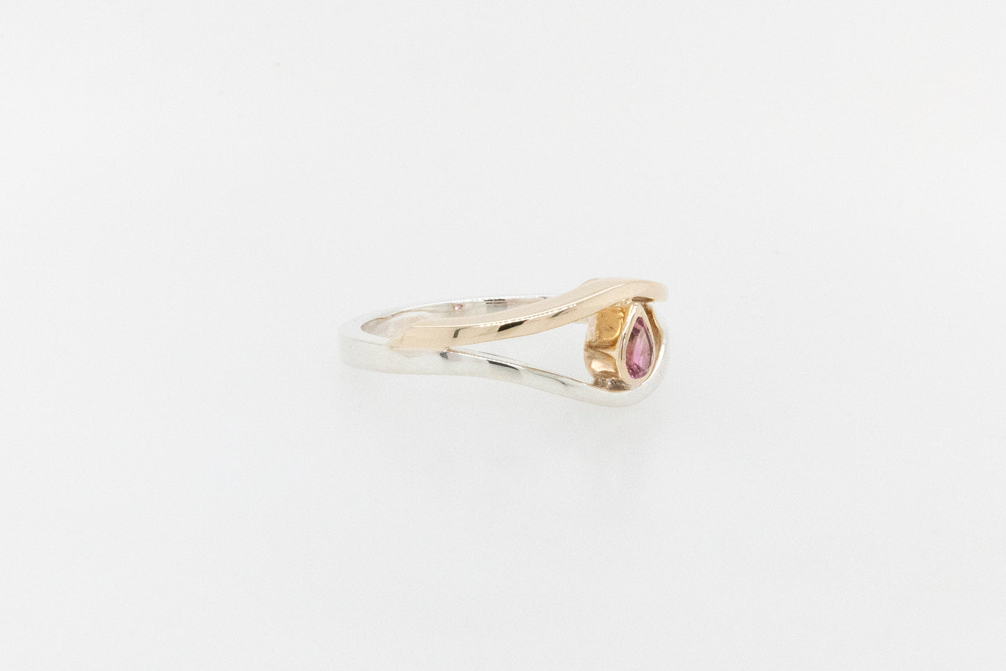Pink Tourmaline Split Shank Ring